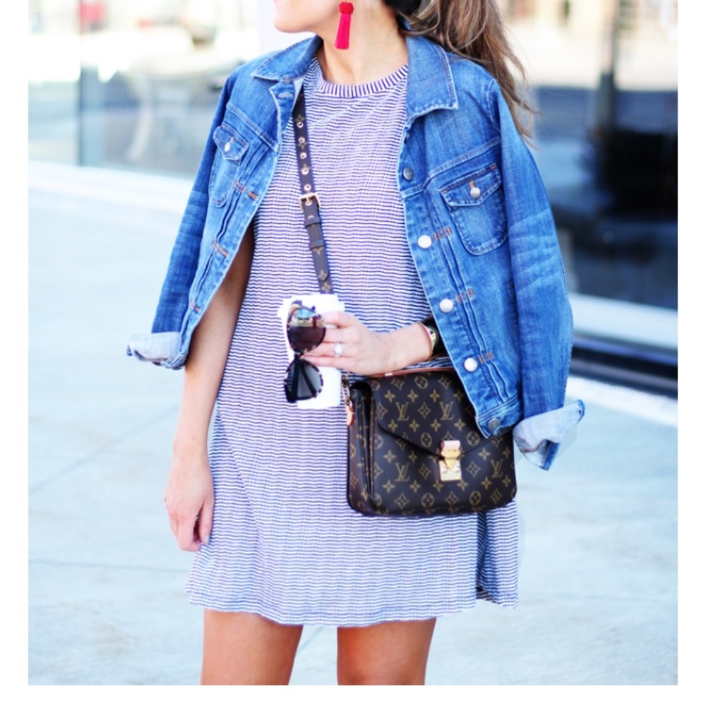 Printed tie-back Loft dress